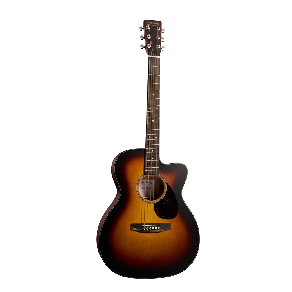 Martin OMC-10E Modern Burst Orchestra Modern Acoustic Electric Guitar, Spruce/ Sapele, Burst w/ Soft Shell Case